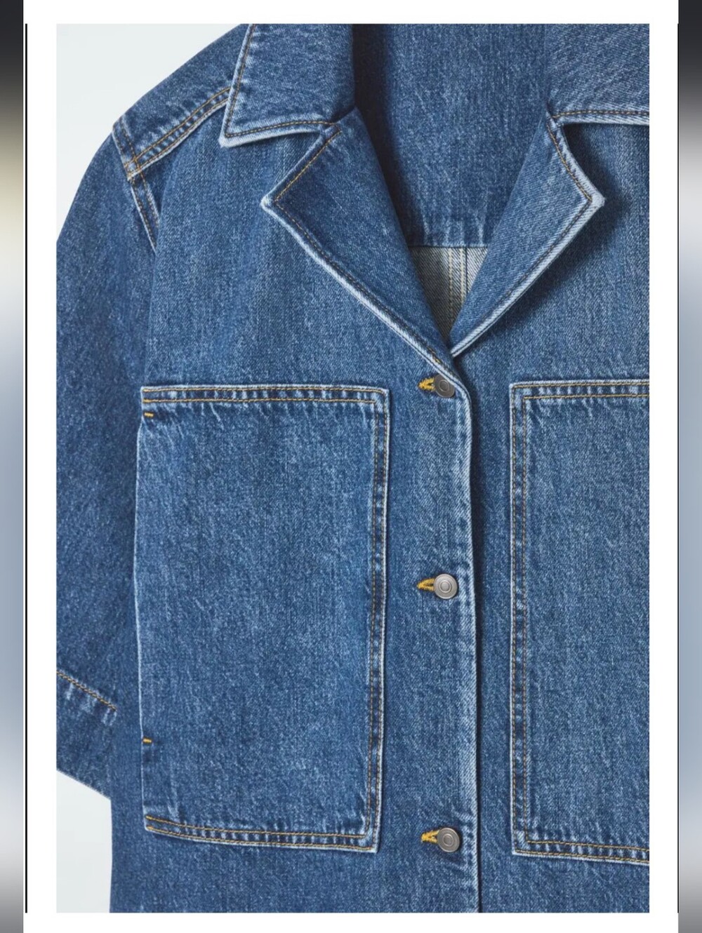 COS Mini Denim Shirt Dress Size 14 - Picture 6 of 11
